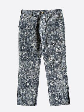 Louis Vuitton Dark Blue Star Monogram Cargo Pants